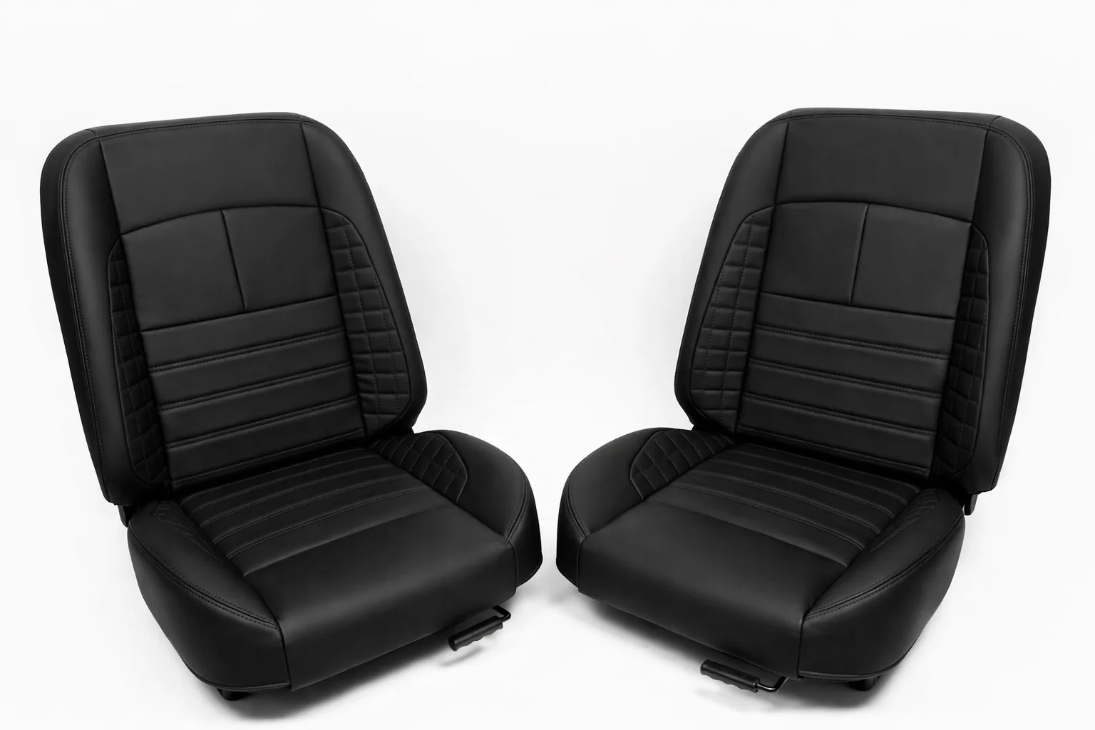 Custom Interior Front Bucket Seats | 1966-77 Ford Bronco – Dark Black