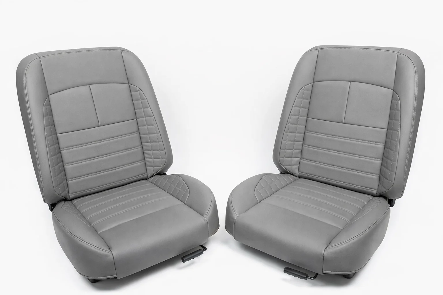 Custom Interior Front Bucket Seats | 1966-77 Ford Bronco – Light Grey